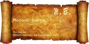 Mocsai Barna névjegykártya